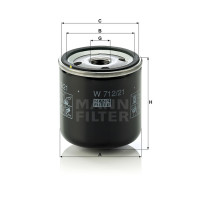 Фильтр масляный MANN-FILTER W 712/21